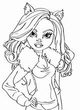 Coloring Monster High Pages Sheets Dibujos Wolf Girls Clawdeen Printable Colouring Kids Para Colorear Deviantart Cartoon Dolls Print Pintar Choose sketch template