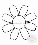 Flower Daisy Coloring Simple Template Flowers Templates sketch template