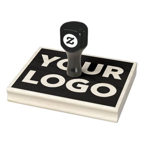 large custom business logo rubber stamp zazzlecom