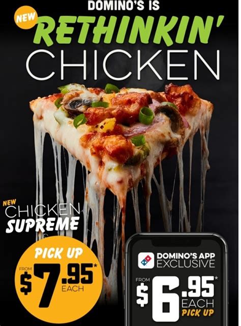 deal dominos  chicken supreme pizza  dominos app   march  frugal feeds