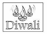 Diwali Colouring Diya sketch template