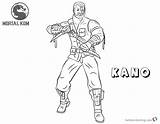 Coloring Pages Mortal Kombat Kano Print Printable sketch template