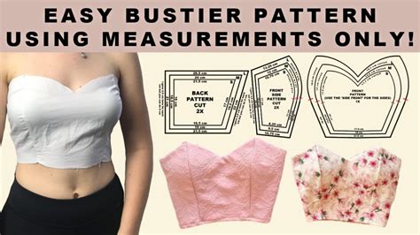 sweetheart bustier pattern  measurements patterns