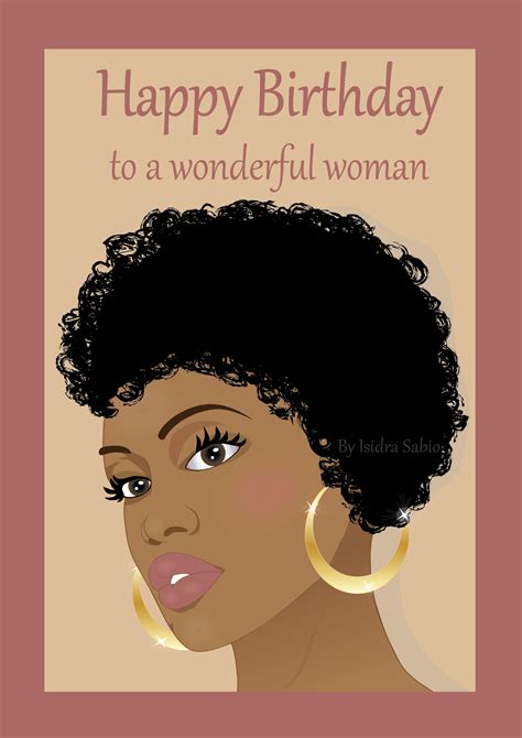 afrocentric birthday card  women shows  beautiful