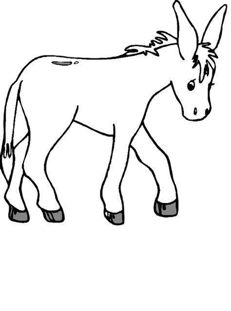 printable donkey coloring pages  kids donkey coloring page