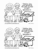 Obey Coloring Parents Children God Bible Clipart Pages Gives Church Preschool Food Obedience Kids Activity Verse Printable Week 2550 Color sketch template