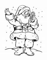 Santa Coloring Pages Print Kids sketch template