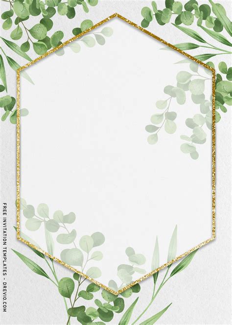 beautiful greenery wedding invitation templates  hundreds