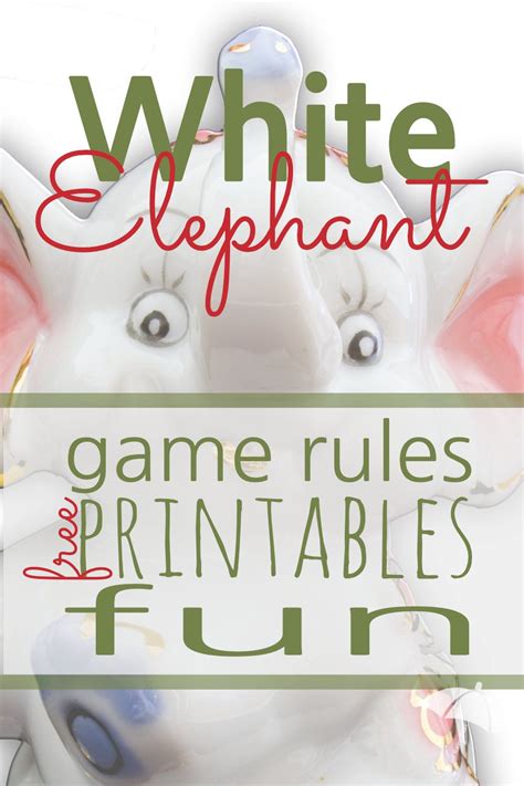 printable white elephant gift exchange