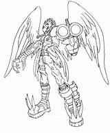 Digimon Beelzemon sketch template