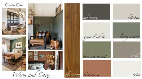 warm  cozy interior paint color palette etsy