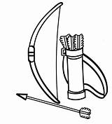 Coloring Pages Bows Arrow Bow Popular Rama sketch template