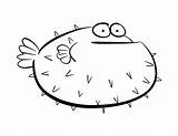 Coloring Puffer Fish Pufferfish Kids Color Designlooter sketch template