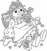 Raggedy Ann Coloring Pages Antique Template Color Bing sketch template