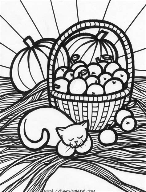 autumn coloring pages fall harvest coloring pages coloring pages