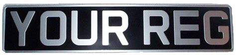 black  silver number plates specialist car  vehicle