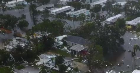 drone footage shows destruction  naples florida mobile home park