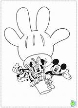 Coloring Mickey Mouse Clubhouse Dinokids Pages Print Club Close House Disney sketch template
