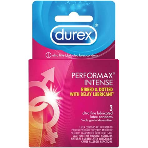 durex performax intense ribbed dotted condoms  delay lubricant  ea pack   walmart