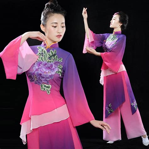 Chinese Folk Dance Costume For Woman Traditional Chinese Dance Costumes