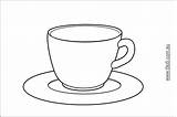 Cup Coloring Tea Pages Printable Teacup Template Saucer Cups Kids Teapot Drawing Adults Color Library Clipart Pdf Print Designlooter Choose sketch template