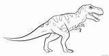 Tyrannosaurus Contour sketch template