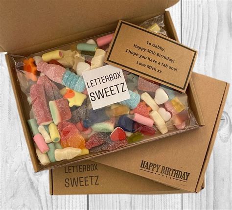 sweet box large personalised sweet gifts etsy