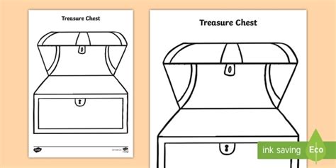 printable treasure chest box template printable templates