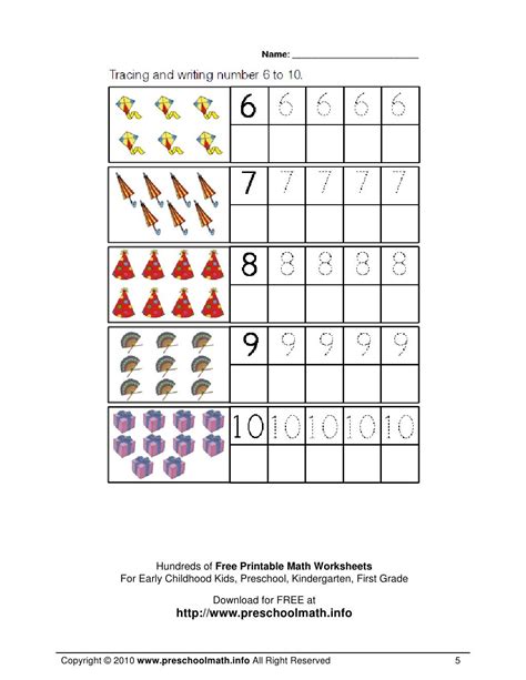 math worksheets  kindergarten  preschool kindergarten math
