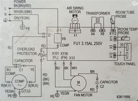 window ac pcb wiring diagram