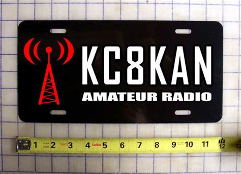 amateur ham radio custom call sign license plate car tag novelty