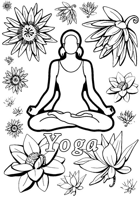 yoga coloring pages printable