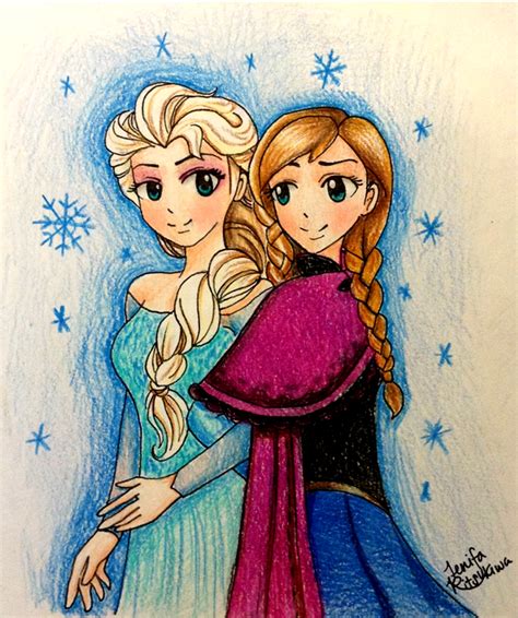 Frozen Elsa And Anna By Jenifaritsukiwa On Deviantart