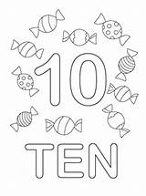Coloring Pages Number Numbers Printable Ten Kids Preschool Drawing Worksheets Book Kindergarten Template Printables Color Dad Math Class Candy Toddler sketch template