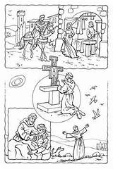 Ritter Religionsunterricht Franciscus Ausmalen Mittelalter Luther Heilige Assisi Kreuzweg sketch template