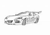 Mazda Rx Coloring Pages Template Race Deviantart Sketch sketch template