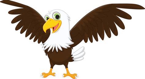 cute cartoon eagle royalty    stock images