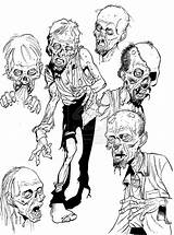 Zombie Coloring Drawings Pages Scary Sketch Zombies Drawing Cool Dead Sketches Halloween Color Monster Adult Creepy Stuff Kids Deviantart Draw sketch template