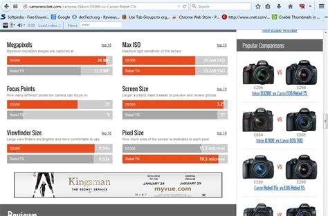 compare digital camera specifications  guide dottech