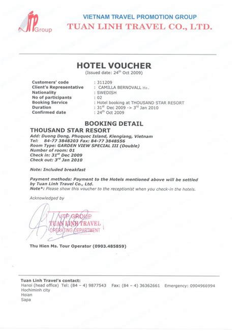 mybookinghotel hotel booking voucher sample