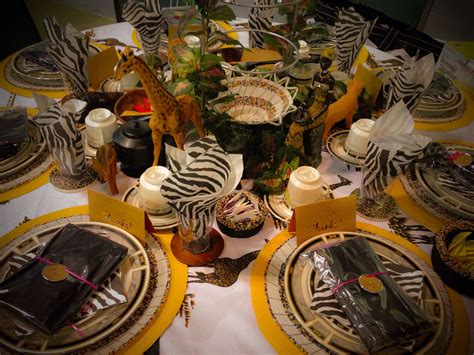 african theme table set  africa theme party african party theme party themes themed parties