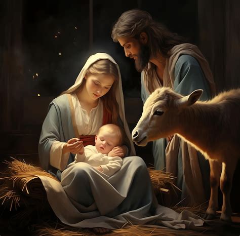 premium ai image christmas nativity scene