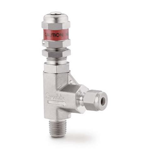stainless steel high pressure proportional relief valve   mnpt    swagelok tube