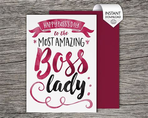 printable bosses day cards printable templates