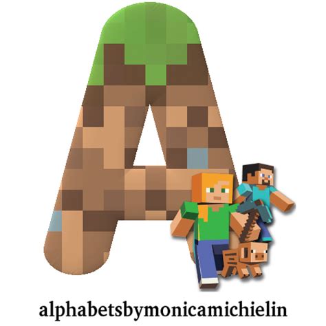 Monica Michielin Alphabets Minecraft Alphabet Letter Png Minecraft
