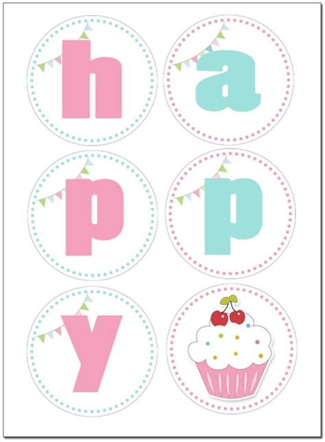 cupcake birthday party  printables print  pinterest