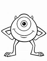 Mike Inc Monsters Wazowski Coloring Monster Pages Drawing Eyed Color Baby Disney Drawings Para Dibujos Boo Cradle Printable Kidsplaycolor Easy sketch template