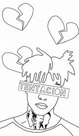 Coloring Xxxtentacion Pages Printable Drawing Drawings Tattoo Project sketch template