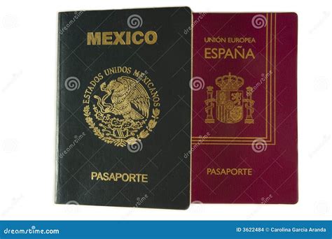 mexican  spanish passport stock images image