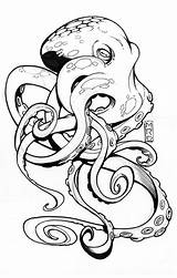 Octopus Drawing Pencil Easy Tattoo Sketch Tentacles Coloring Octopuses Drawings Getdrawings Ink Pages Tattoos Designs Template Deviantart Visit Ml sketch template